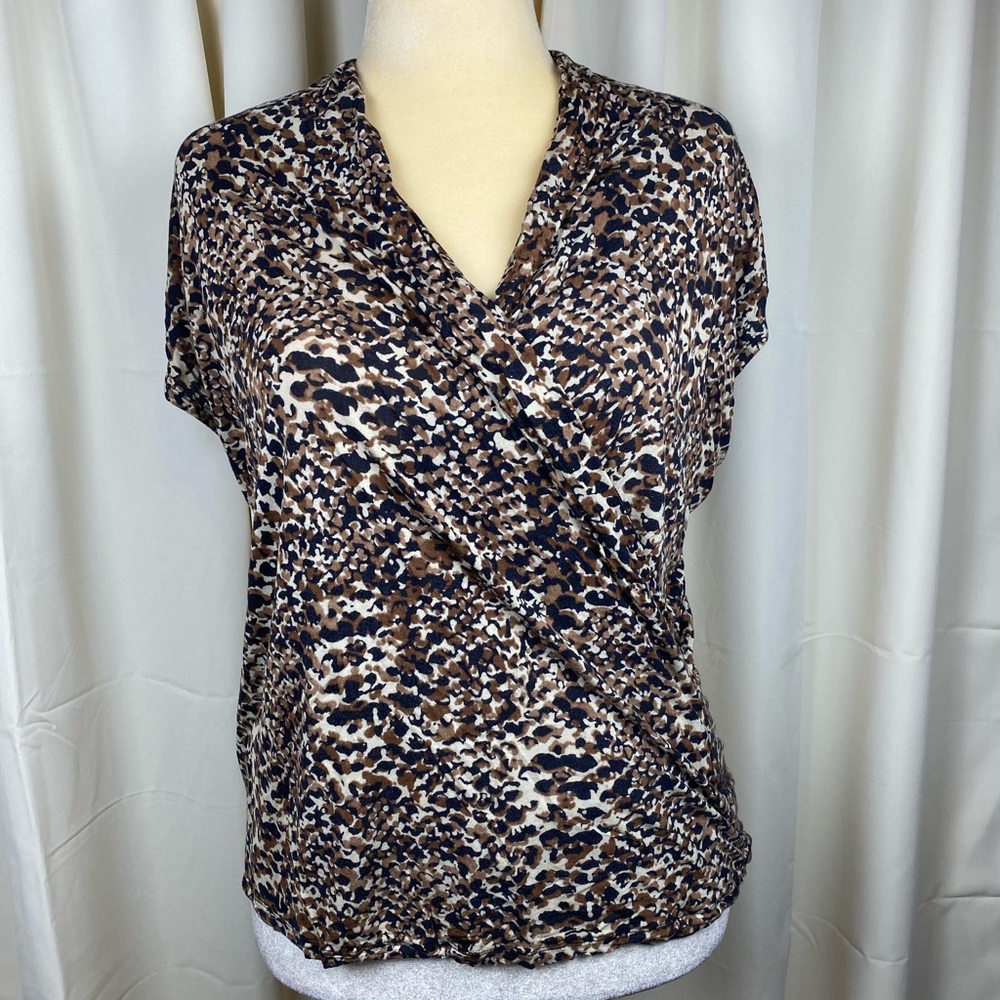 Lauren Ralph Lauren Brown Leopard Print Blouse